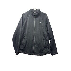 Under Armour Golf Jacket Men Large Black Full Zip Hybrid ColdGear Loose L